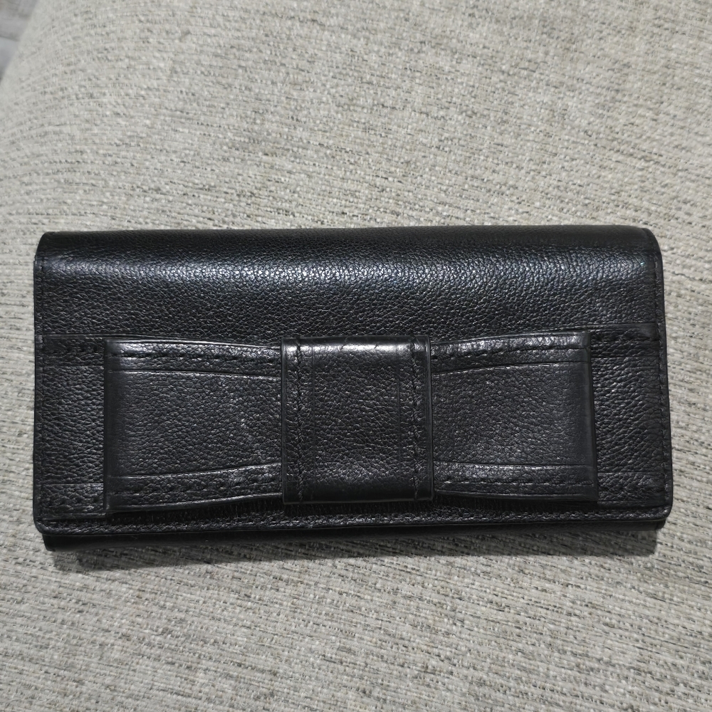 Kate Spade Black Bow Leather Wallet